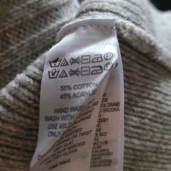 🌟TAHARI Rib-Knit Turtleneck Sweater Dress, Gray Size Small - Picture 6 of 6